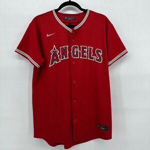 Los Angeles Angels Mike Trout 27 Red Nike Baseball Jersey Men's XL